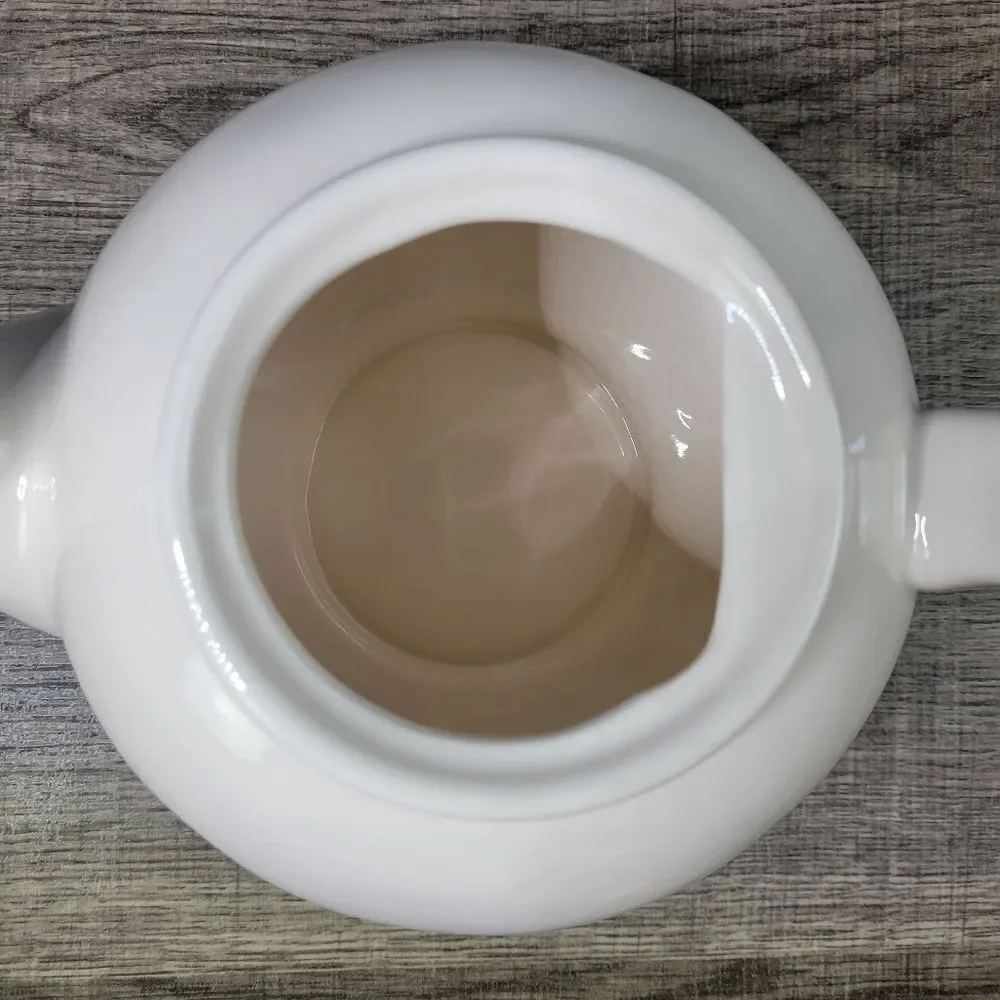 Rae Dunn Artisan‎ Collection Farmhouse White Ceramic Steep Teapot